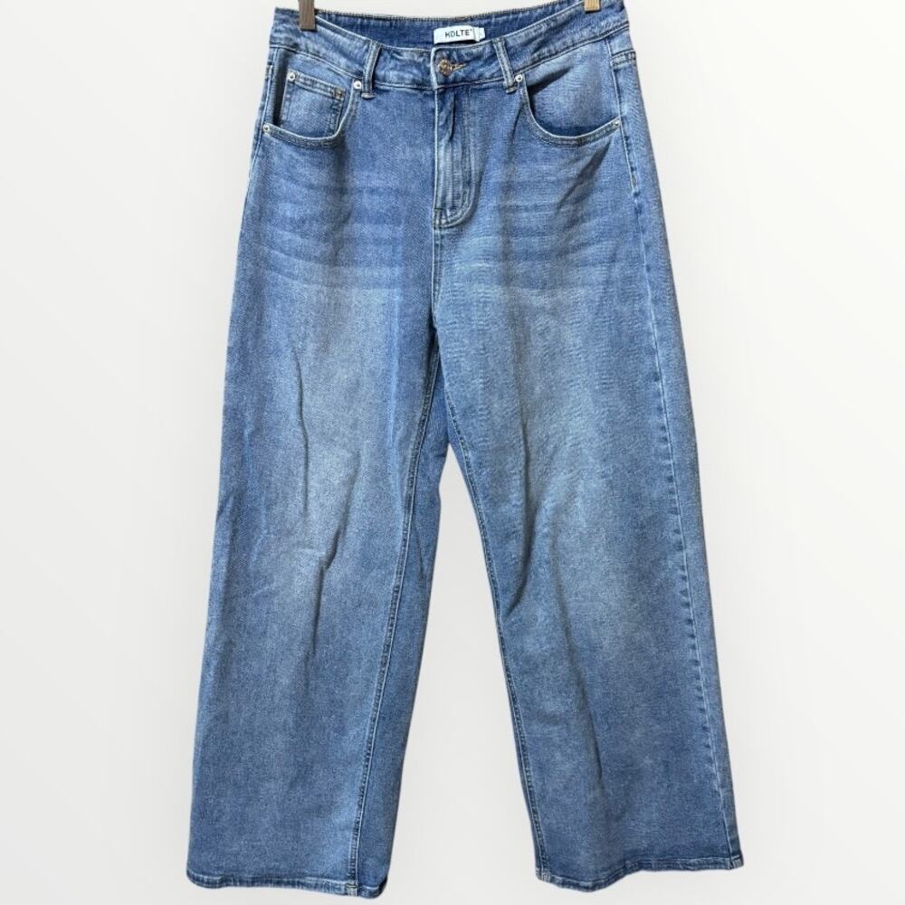 HDLTE Wide Leg High-Rise Jeans Size Large (30-31)